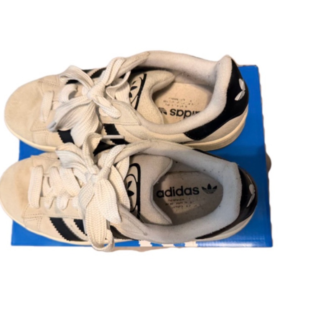Adidas Campus Women's Cream and Black Sneakers